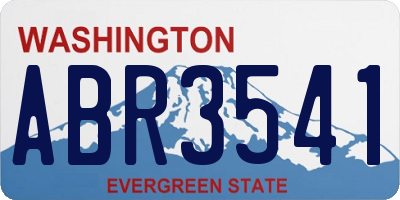 WA license plate ABR3541