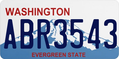 WA license plate ABR3543