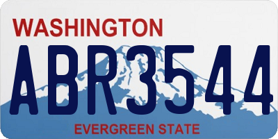 WA license plate ABR3544