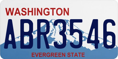 WA license plate ABR3546
