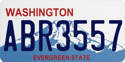 WA license plate ABR3557