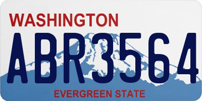 WA license plate ABR3564