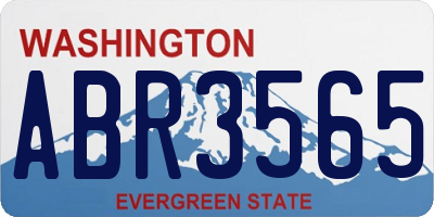 WA license plate ABR3565