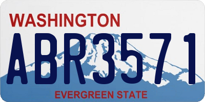 WA license plate ABR3571