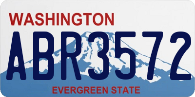 WA license plate ABR3572