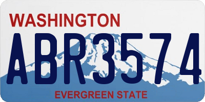 WA license plate ABR3574