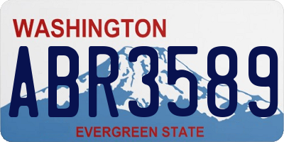 WA license plate ABR3589