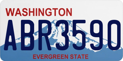 WA license plate ABR3590