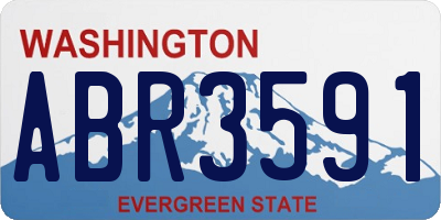 WA license plate ABR3591