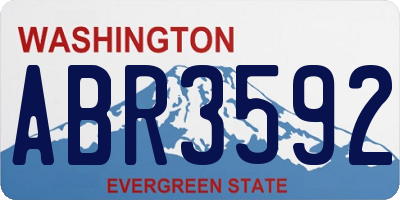 WA license plate ABR3592