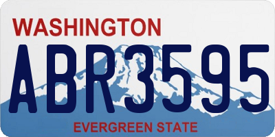 WA license plate ABR3595