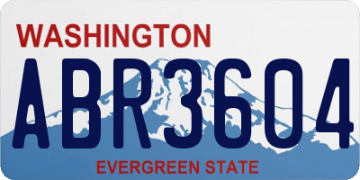 WA license plate ABR3604