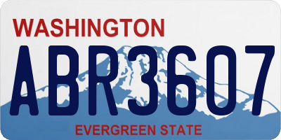 WA license plate ABR3607