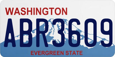 WA license plate ABR3609
