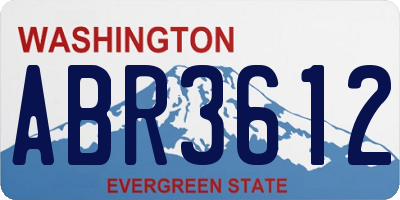 WA license plate ABR3612