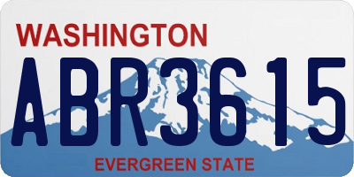 WA license plate ABR3615