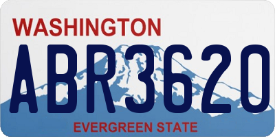 WA license plate ABR3620