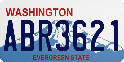 WA license plate ABR3621