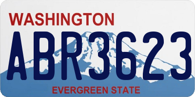 WA license plate ABR3623
