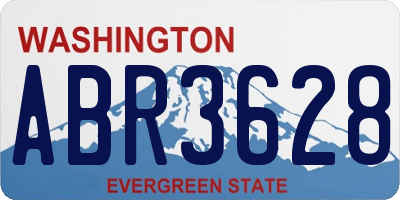 WA license plate ABR3628