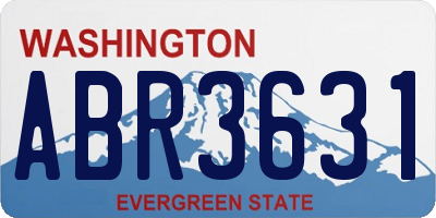 WA license plate ABR3631