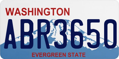 WA license plate ABR3650