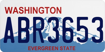 WA license plate ABR3653