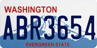 WA license plate ABR3654
