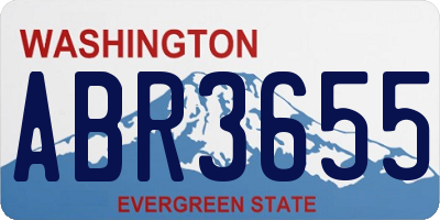 WA license plate ABR3655