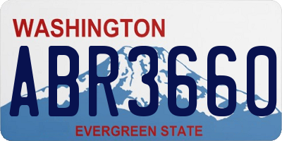 WA license plate ABR3660