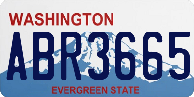WA license plate ABR3665
