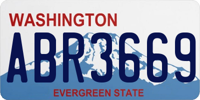 WA license plate ABR3669