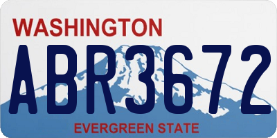 WA license plate ABR3672