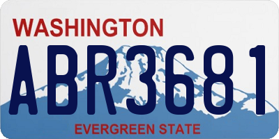 WA license plate ABR3681