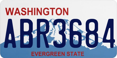 WA license plate ABR3684