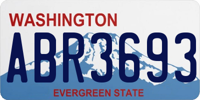 WA license plate ABR3693