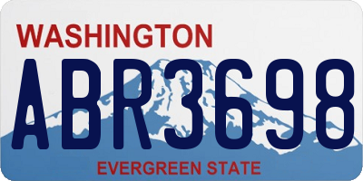 WA license plate ABR3698