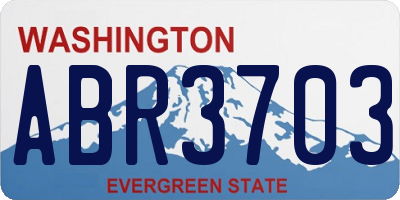 WA license plate ABR3703