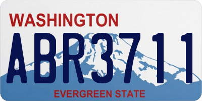WA license plate ABR3711