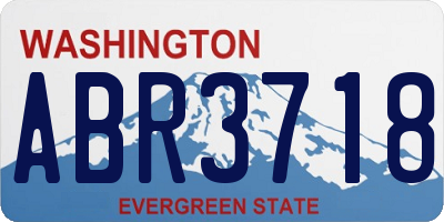 WA license plate ABR3718