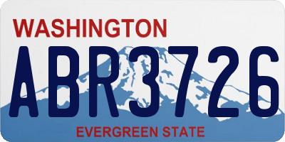 WA license plate ABR3726