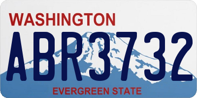 WA license plate ABR3732