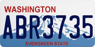 WA license plate ABR3735