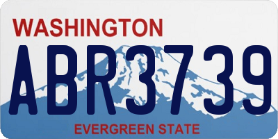 WA license plate ABR3739
