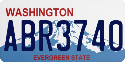 WA license plate ABR3740