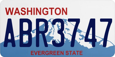 WA license plate ABR3747