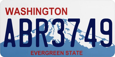 WA license plate ABR3749
