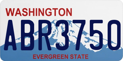 WA license plate ABR3750
