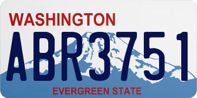 WA license plate ABR3751