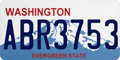 WA license plate ABR3753